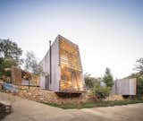 Summary turned some of the concrete modules on their sides to create two-story cabins.