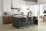 Cracked Pepper can also be used as an accent, as it is on this kitchen island.