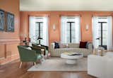 Persimmon walls makes this living room feel light and bright.