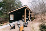 The Lily Pad is a 280-square-foot shipping container home located near Hocking Hills State Park, Ohio.