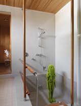 The grand master bath with its Finnish sauna showcase the artwork.
