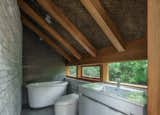 The bathroom on the second level.