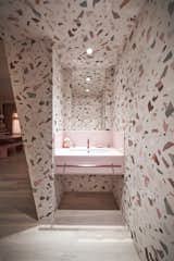 A peek at the powder room off to the side of the kitchen.