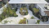 Aerial view of rooftop garden