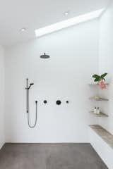 Even the shower embraces the neutral palette.