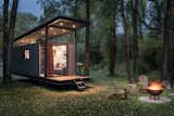 "Some of my favorite elements are the reclaimed Wyoming fence wood siding and cedar tongue and groove ceilings," reveals Mackay. "The use of reclaimed wood is pretty unique." 